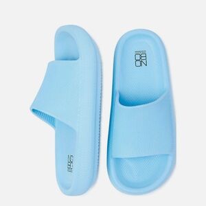 No Boundaries Light Blue Slide Sandals